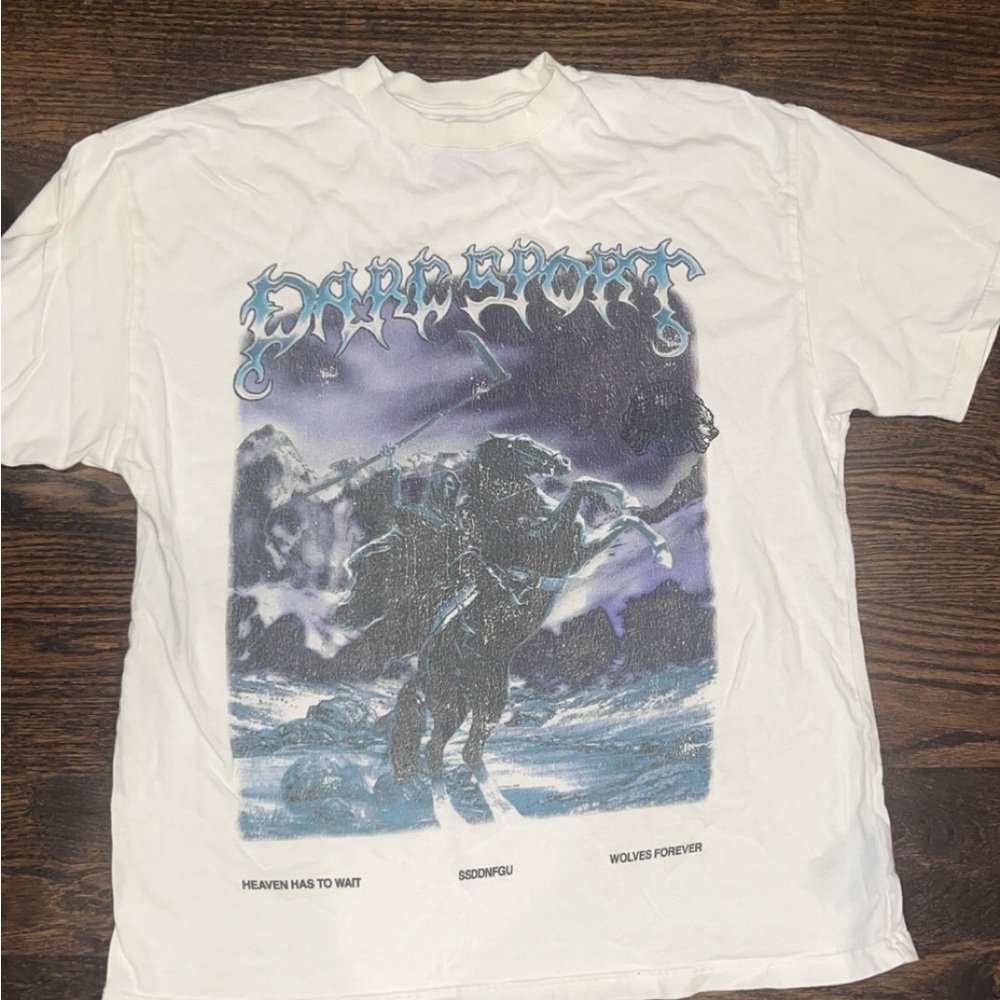 Large White Drac Sport heavyweight graphic tee